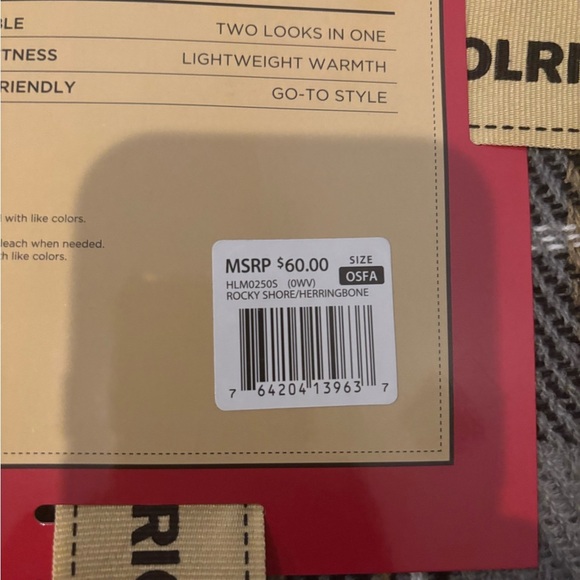 NWT Woolrich reversible blanket scarf - Picture 2 of 5